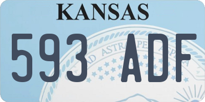 KS license plate 593ADF