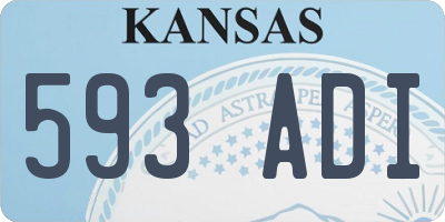 KS license plate 593ADI