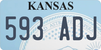 KS license plate 593ADJ