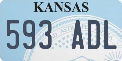 KS license plate 593ADL