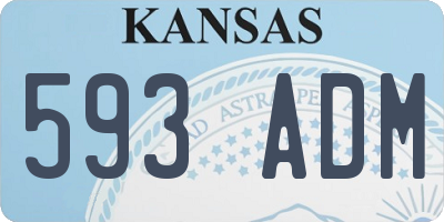 KS license plate 593ADM