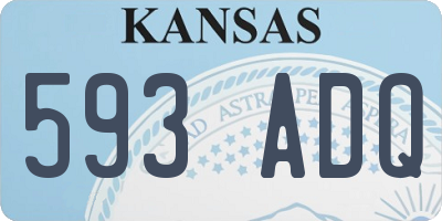 KS license plate 593ADQ