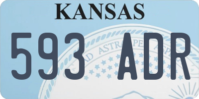KS license plate 593ADR