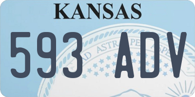 KS license plate 593ADV
