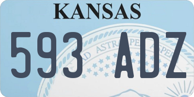 KS license plate 593ADZ