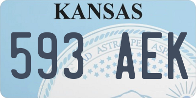 KS license plate 593AEK