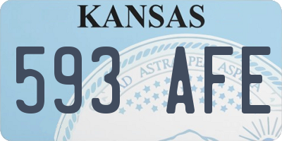 KS license plate 593AFE