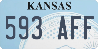 KS license plate 593AFF