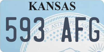 KS license plate 593AFG