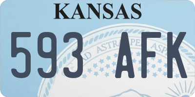 KS license plate 593AFK