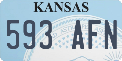 KS license plate 593AFN