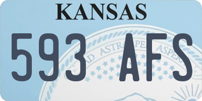 KS license plate 593AFS