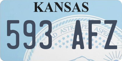 KS license plate 593AFZ
