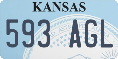KS license plate 593AGL