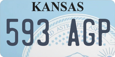 KS license plate 593AGP