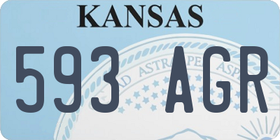 KS license plate 593AGR