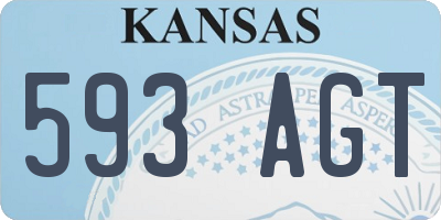 KS license plate 593AGT