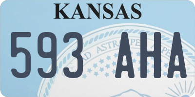 KS license plate 593AHA