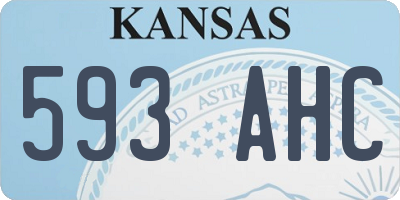 KS license plate 593AHC