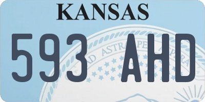 KS license plate 593AHD