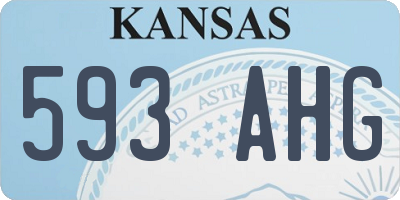 KS license plate 593AHG