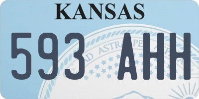 KS license plate 593AHH