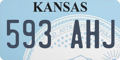 KS license plate 593AHJ