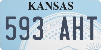 KS license plate 593AHT