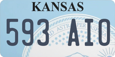 KS license plate 593AIO