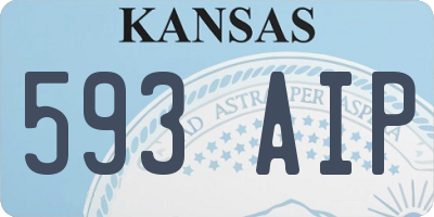 KS license plate 593AIP