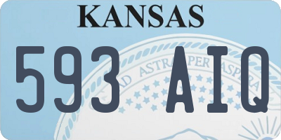 KS license plate 593AIQ