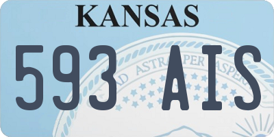KS license plate 593AIS