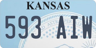 KS license plate 593AIW