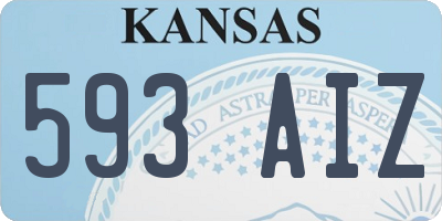 KS license plate 593AIZ