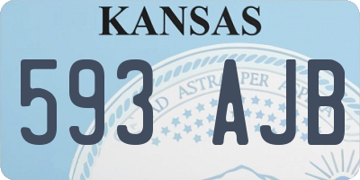 KS license plate 593AJB