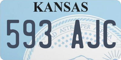 KS license plate 593AJC