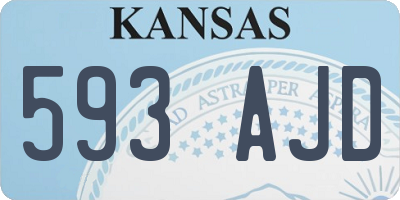 KS license plate 593AJD