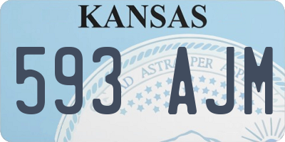 KS license plate 593AJM