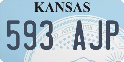 KS license plate 593AJP