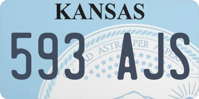 KS license plate 593AJS