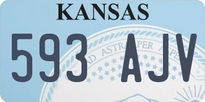 KS license plate 593AJV