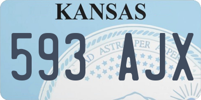 KS license plate 593AJX