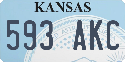 KS license plate 593AKC