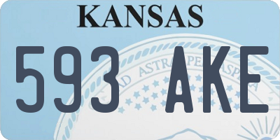 KS license plate 593AKE