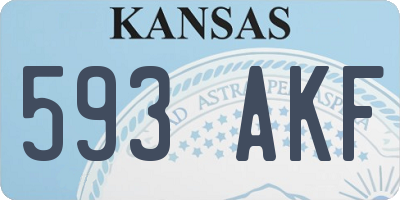 KS license plate 593AKF
