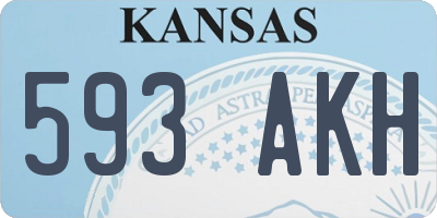 KS license plate 593AKH
