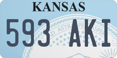 KS license plate 593AKI