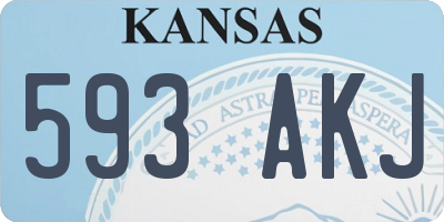KS license plate 593AKJ