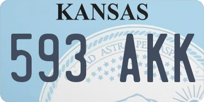 KS license plate 593AKK