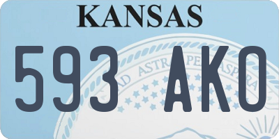 KS license plate 593AKO